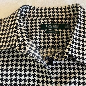 Lauren Ralph Lauren Women’s Houndstooth Button Down Shirt